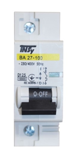 Автоматичний вимикач TNSy ВА27-100 1Р 125А 10кА D (TNSy5504884) - 1