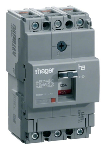 Эл.автомат Hager x160, In=160А, 3п, 40kA - 1