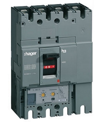 Автоматичний вимикач Hager h630, In=400А, 3п, 50kA, LSI - 1