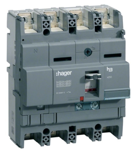 Захисний вимикач Hager x250, In=160А, 4п, 40kA - 1