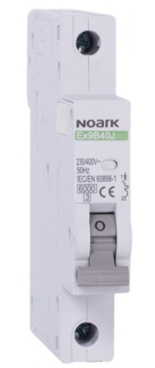 Автоматичний вимикач Noark Slim MCBs Ex9B40J 6кА 1P B 6А (110723) - 1