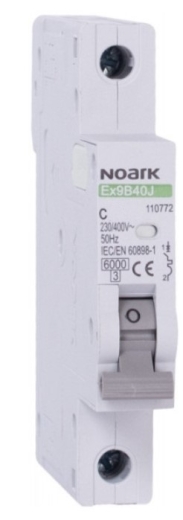Автоматичний вимикач Noark Slim MCBs Ex9B40J 6кА 1P С 16А (110769) - 1