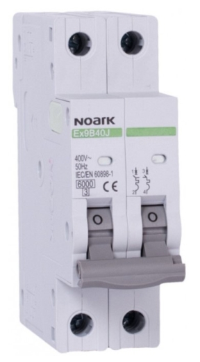 Автоматический выключатель Noark Slim MCBs Ex9B40J 6кА 2P B 2А (110731) - 1