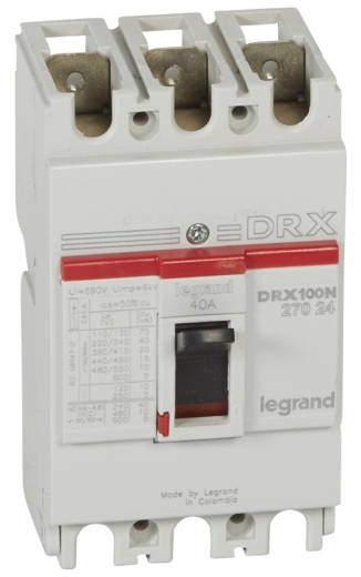Автомат выключатель DRX125 40A 3п 20кА, Legrand - 1