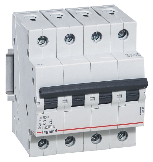 Автоматичний вимикач RX³ 4,5кА 6А 4п C, Legrand - 1
