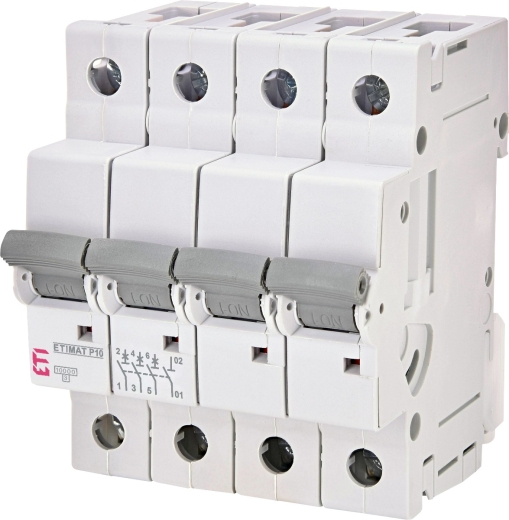 Автоматический выключатель ETI 270442100 ETIMAT P10 3p+N D 4A (10kA) - 1