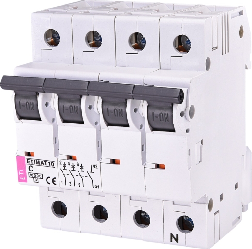 Автоматичний вимикач ETI 002136722 ETIMAT 10 3p+N C 63А (6 kA) - 1