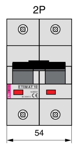 Автоматичний вимикач ETI 002123733 ETIMAT 10 2p B 125А (15kA) - 2