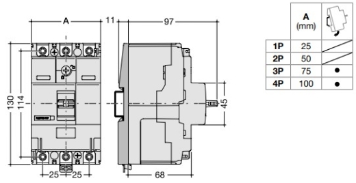 Корпусний роз'єднувач Hager HCA161H x160 In= 160А 4P - 3