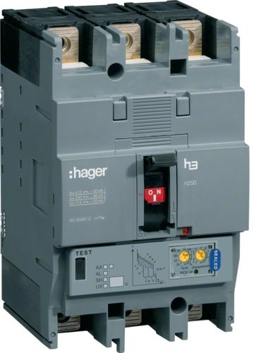 Автоматический выключатель Hager HEC125H h250 In=125А 3P 70кА LSI - 1