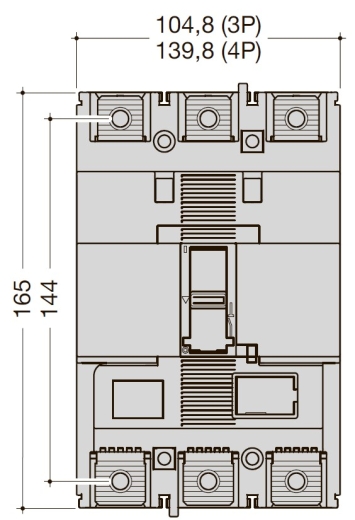 Автоматический выключатель Hager HEC125H h250 In=125А 3P 70кА LSI - 2