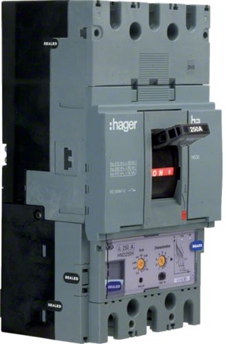 Автоматичний вимикач Hager HED250H h630 In=250А 3P 70кА LSI - 1