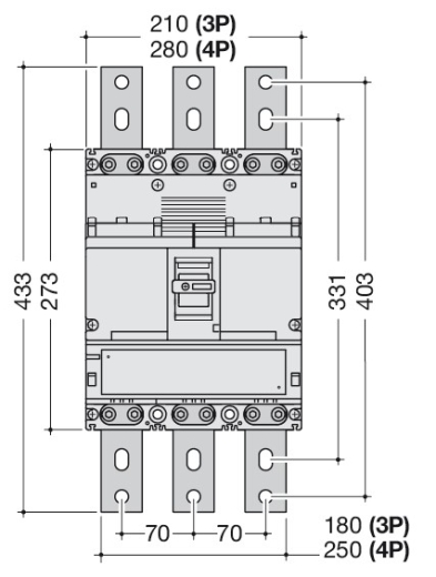 Автоматический выключатель Hager HNE971H h1000 In=1000А 4P 50кА LSI - 4