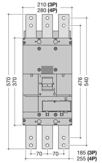 Автоматический выключатель Hager HNF981H h1600 In=1250А 4P 50кА LSI - 2