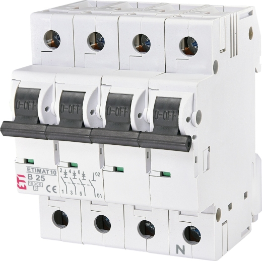 Автоматический выключатель ETI 002126718 ETIMAT 10 3p+N В 25А (10 kA) - 1