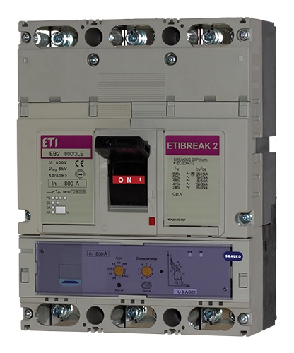 Автоматический выключатель ETI EB2 800/3HE 3P 800A 125кА (4672201) - 1