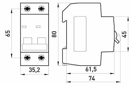 Модульный автоматический выключатель E.Next e.mcb.pro.60.2.B 2р 6А В (p041015) - 2