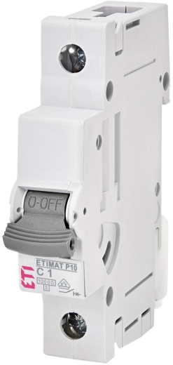 Автоматичний вимикач ETI 270101102 ETIMAT P10 1p C 1A (10kA) - 1