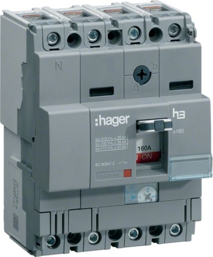 Автоматичний вимикач Hager HHA026H x160 In=25А 4P 25кА - 1