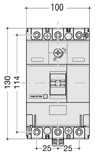Автоматический выключатель Hager HHA161H x160 In=160А 4P 25кА - 2
