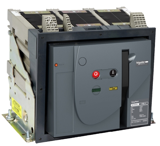 Воздушный автоматический выключатель Schneider Electric MVS1600А MVS16H3MF0D 1600А 65кА 3P стационарный - 1
