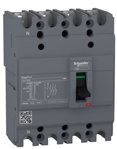 Автоматичний вимикач Schneider Electric EASYPACT EZC100N 4P 15кА 100А - 1