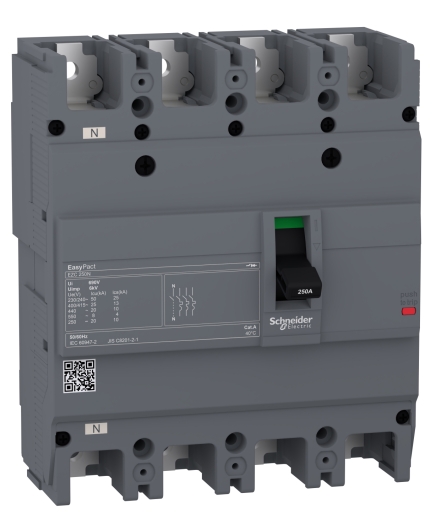 Автоматичний вимикач Schneider Electric EASYPACT EZC250N 4P3T 25кА 200А - 1