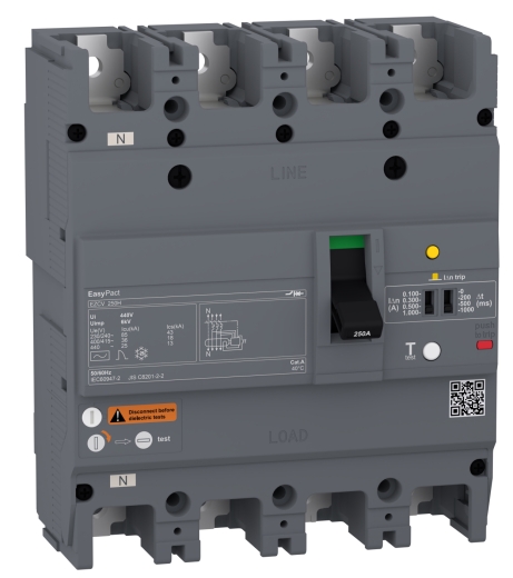 Автоматический выключатель Schneider Electric EASYPACT EZCV250H 4P3T 36кА 160А - 1