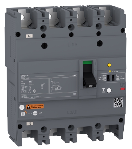 Автоматичний вимикач Schneider Electric EASYPACT EZCV250H 4P3T 36кА 125А - 1