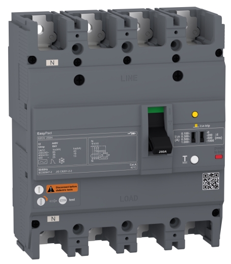 Автоматический выключатель Schneider Electric EASYPACT EZCV250H 4P3T 36кА 63А - 1