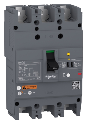 Автоматический выключатель Schneider Electric EASYPACT EZCV250N 3P3T 25кА 100А - 1