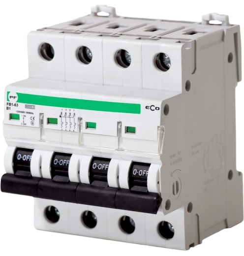 Автоматичний вимикач Promfactor ECO FB1-63 4P B 1A 6кА (FB1B4001) - 1