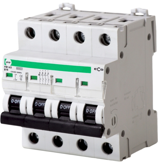 Автоматичний вимикач Promfactor ECO FB1-63 4P B 16A 6кА (FB1B4016) - 1