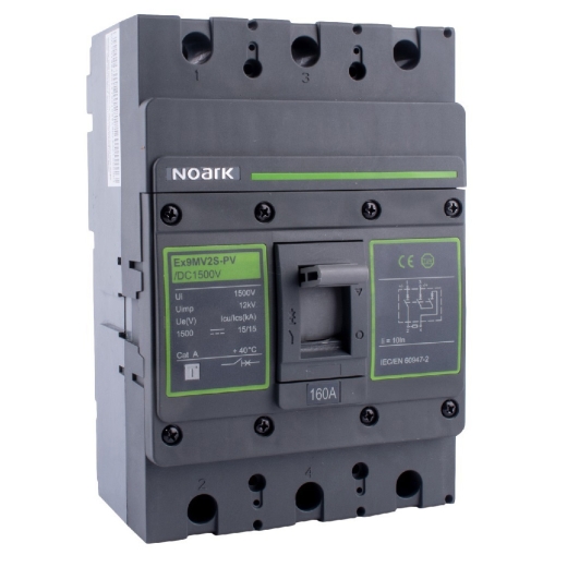 Корпусний автоматичний вимикач PV NOARK Ex9MV2S-PV/DC1500 200 IEC M2 15кА 1500В DC 200A (110196) - 1