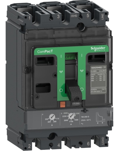 Автоматический выключатель Schneider Electric C25F3TM125 3P3D 36кА 125А с расцепителем TMD AC - 1