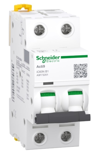 Автоматический выключатель Schneider Electric A9F73201 iC60N 2P 1A B - 1