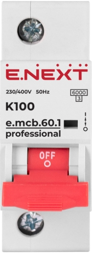 Модульный автоматический выключатель E.Next e.mcb.pro.60.1.K 1р 125А K (p0430004) - 2