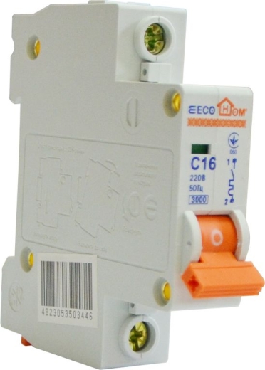 Автоматический выключатель ECOHOME ECO 1p C 16A - 1