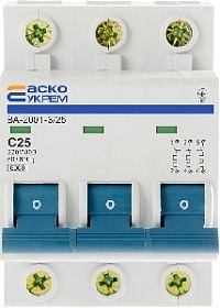 Автомат выключатель ВА-2001 3р 25А х-ка С - 2