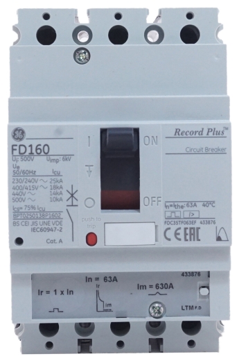 Автоматический выключатель General Electric FD160 18kA 3p 63А - 2
