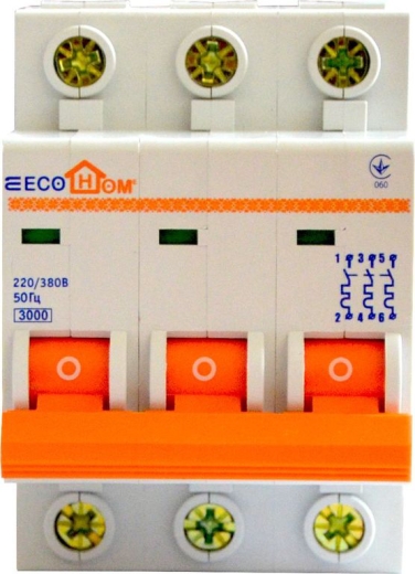 Автоматический выключатель ECOHOME ECO 3p С 63A - 2