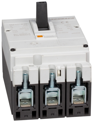 Автоматичний вимикач в литому корпусі типу Schrack MZ120431B 36кА 20А 3P - 6
