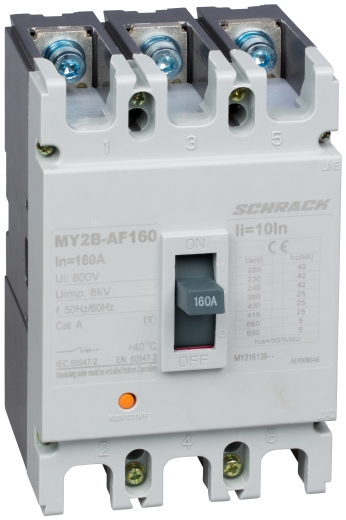 Автоматический выключатель в литом корпусе АF типа Schrack MY216138 25кА 160А 3P - 1