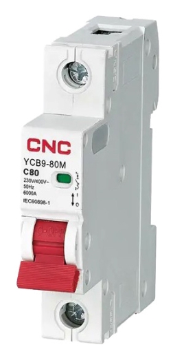 Модульный автоматический выключатель CNC YCB9-80M 1Р 80А 6кА B (Б00038232) - 1