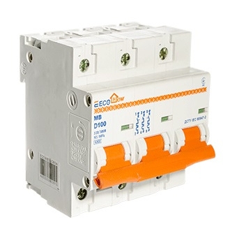 Автоматический выключатель ECOHOME ECO MB 3p 100A D (ECO070010005) - 1