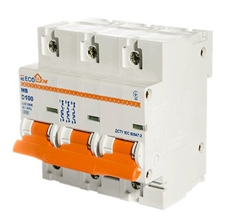 Автоматический выключатель ECOHOME ECO MB 3p 100A D (ECO070010005) - 5