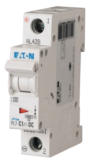 Автоматичний вимикач Eaton PL7-C1/1-DC 250В DC 1А C - 1