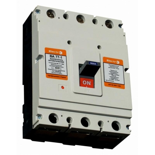 Автоматичний вимикач ElectrO VA77800630 ВА77-1-800 3Р 630А 75кА 400В - 1