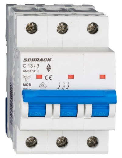 Автоматичний вимикач Schrack AM617313 6кА 13А 3P C - 1