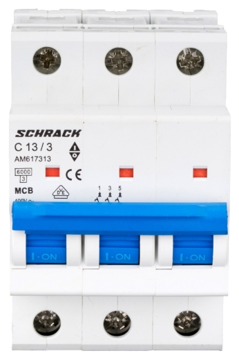 Автоматичний вимикач Schrack AM617313 6кА 13А 3P C - 2